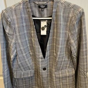 Premise Black and White Plaid Women's Blazer